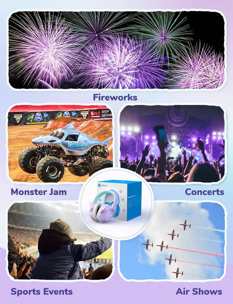 Noise Canceling Headphones For Kids And Adults With 29dB SNR Safety Hearing Protection For Fireworks Concerts Events Autism Aid