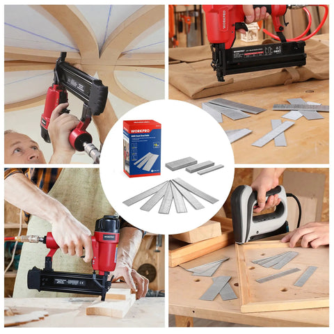 Premium 18 Gauge Brad Nails In 2 Inch One Quarter And Three Quarters Lengths Rock Solid Zinc Plated Steel used in woodworking projects.