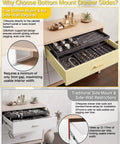 Tough As Nails Soft Close Bottom Mount Drawer Slides Full Extension 16 Inch showcasing jewelry storage and bottom mount design.