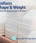 Disposable 330mL Weigh Boats Pack Of 125 Large Plastic Weighing Dishes For Lab Use Food Safe Antistatic Polystyrene Great For Measuring Powders Liquids Supplements And Food Samples With Easy Cleanup stacked white disposable weigh boats