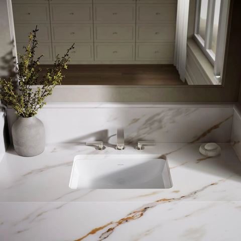 Slick Undermount Bathroom Sink Crafted From Premium Vitreous China With Glossy White Finish And Deep Curved Basin For Seamless Counter Install And Legit Spa Vibes To Upgrade Your Daily Bathroom Setup Today