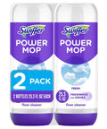 PowerMop Liquid Floor Cleaner Refills Fresh Scent 2 Count Mopping Fluid Replacement Bottles No Bucket Needed Multi Surface And Wood Cleaner For Spray Mops, 2-pack 25.3 fl oz bottles