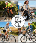 MT200 Hydraulic Brake Set For Mountain Bikes With 2 Piston Calipers shown on various bike types
