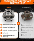 Comparison of high-strength forged steel front wheel bearing hub assembly for Subaru 2005-2014 with competitors.