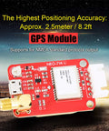 Close-up of GPS Module With SMA Antenna And Serial Cable NMEA Output Onboard Flash Memory Power Off Save Satellite Positioning Board