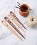 8-Piece Wooden Big Eye Knitting Needles With Double Eye Design And Smooth Rounded Tips For Wool And Nylon Crafts, Ideal For Scarves Macramé Tapestry And Crochet Projects For Yarn Lovers, wooden needles with yarn