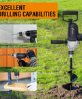Heavy Duty 9A Handheld Concrete Mixer Drill Mixer With Spade Handle Variable Speed Mud Cement Mixer in drilling action