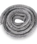 LikeLion wood stove door gasket rope, 1/2 in x 84 in, graphite-impregnated fiberglass, gray braided seal