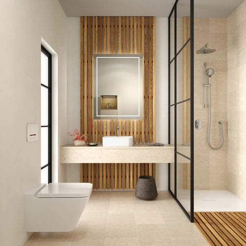 Solid Setup Rectangular Toilet Seat With Slick Soft Close Hinges And Easy Care Duroplast Frame Original Quality Bathroom Essentials Heavy Duty Replacement Lid Stone White in a modern bathroom setting.