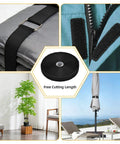 1 Inch By 39 Foot Nylon Hook And Loop Straps Roll With 60 Buckles 30 Metal And 30 Plastic Adjustable Reusable Cut To Length Ties For Home Office Garage Organization Black