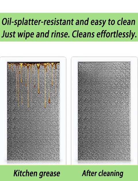 Comparison of Fireproof Insulation Panel For Kitchen Appliances And Home Use, before and after cleaning oil splatter.