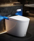 Sleek Sensor Activated Smart Toilet With Built In Bidet Pump And Self Cleaning Deodorizer Featuring Heated Seat and Smooth Flushing Action in modern bathroom setting.