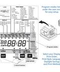 Boss Level Time Clock And Document Stamp Combo For Payroll And Project Tracking Charcoal Gray Employee Punch In Device programming guide.
