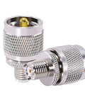 Two Pack PL259 To Mini UHF Coax Adapter Set, PL259 Male To Mini UHF SO239 Female RF Coax Connector For CB Ham Radio Antennas