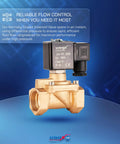 1 Inch NPT Solenoid Valve 24V DC Brass Normally Closed Control Valve For Water And Air, Heavy Duty, industrial use