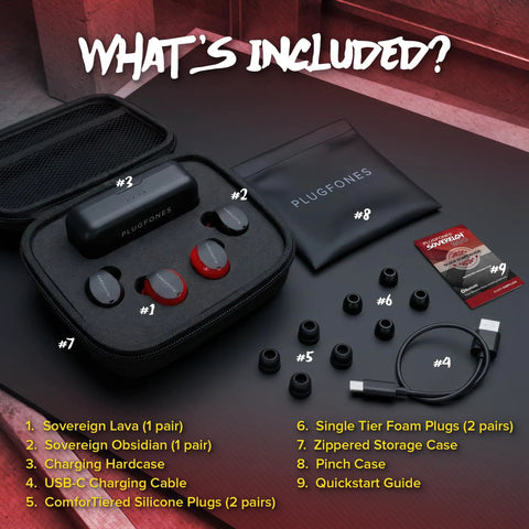 Image showing Two Sets True Wireless Earbuds With Infinite Battery Swap For Nonstop Listening Bluetooth Hearing Protection Earphones With 26 dB Noise Reduction OSHA Compliant Safety Earbuds Dual Pack Earphones With Sound Focused Microphone For Clear Calls components including earbuds, cables, and case.