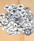 Pile of Foam Board Washer Set 220 Pcs Galvanized Steel One And One Eighth Inch Fasteners for Foam Board Panel Installation