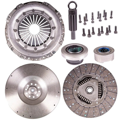 Badass Heavy Duty Conversion Clutch Kit For 1994 To 1997 Ford F 250 And F 350 With 7.3L V8 Diesel Engine components including pressure plate and clutch disc.