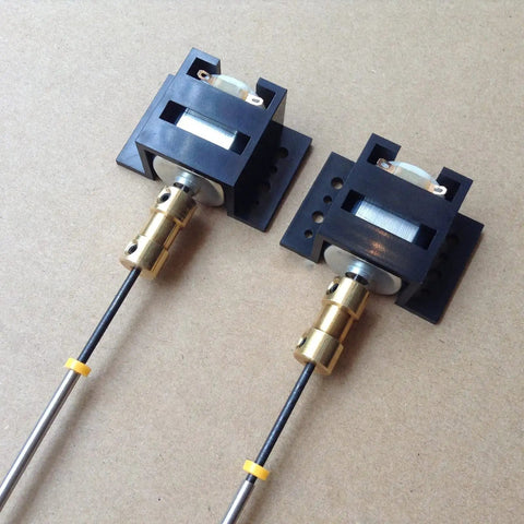 Two 130 Motors RC Boat Drive Set with Motor Seats Copper Couplings 12cm Shaft Propeller Kit for DIY Model Ship Under 30cm Long Dual Motors
