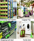 Large 50 Pack Plastic Shipping Tags With Metal Insert Lock 4x3.2 Inch Waterproof used on luggage, crates, and household items.