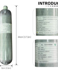 CE EN Certified 2L 122 Cu In 4500 Psi Air Tank for Paintball HPA PCP and Scuba Carbon Fiber with M18x1.5 Thread Dual Gauge Valve image