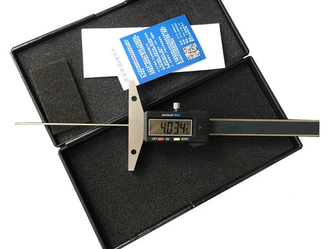 Depth Gauge Vernier Caliper 0 To 100mm With 85mm Measurement Surface And 10mm Thickness For Superior Stability in case