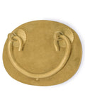 Oval Brass Drawer Pulls Set Of 2 4 Inch Cabinet Handles With 60mm Center To Center Bore, antique finish for furniture drawers.