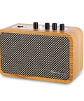 10W Mini Guitar Amp With Clean And Drive Channels, Portable Electric Guitar Amp With USB C Rechargeable Battery, Headphone Jack, Wood Finish