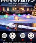 Pro Grade 13 Foot Extension Cable For Permanent Outdoor Lighting Slick Weatherproof Wire with secure plug-and-lock design.