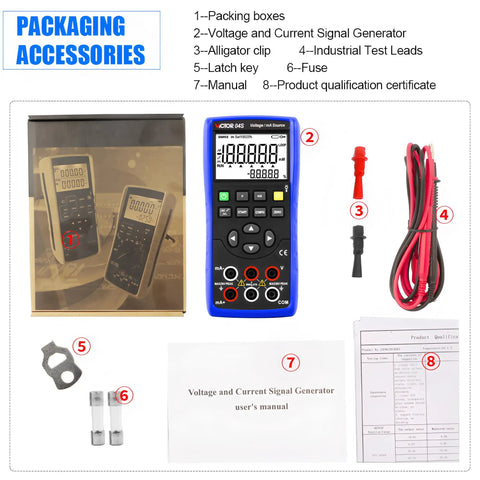 Pro Grade All In One Calibration Tool 04 Plus Multi Function Calibrator packaging and accessories display