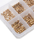 500 Pcs Brass Knurled Insert Nuts M2 M2.5 M3 For 3D Printing And Metal Panels Durable Metric Thread Embedment Kit With Cool Organized Storage Solution brass inserts in divided storage box