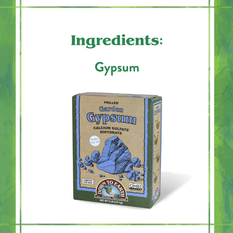 Box of Organic Garden Gypsum Calcium Sulfate Granules For Clay Soil Greens Grade Mini Granules, 5 Lb Bag