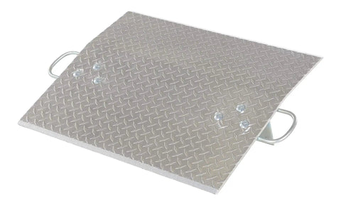 Heavy Duty Aluminum Dock Plate Ramp Built Tough For The Daily Grind 30 By 24 Inches with textured grip surface for stability.