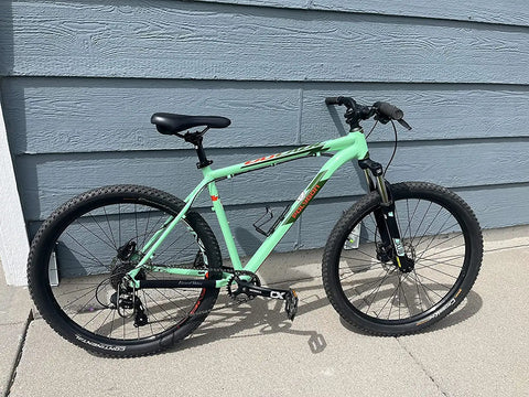 Single Speed Square Taper Mountain Bike Crankset, 170mm, 104BCD Narrow Wide Chainring Options 32T To 42T, green mountain bike