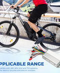 Cyclist on e-bike with Beefed Up Dual Mode 12 Tube Brushless Motor Speed Controller For 48V 60V 64V 72V Systems visible