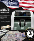 Top Shelf Bill Counter Machine With Lightning Fast Sorting Mixed Denomination Handling LCD Screen Smart Counterfeit Detection for cash sorting and support.