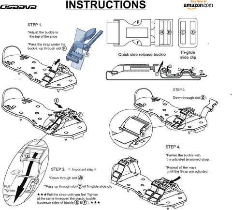 Instructions for assembling Epoxy Floor Spiked Shoes For Easy Garage Floor Coating Installations, 0.75 Inch Spikes, Adjustable Six Straps