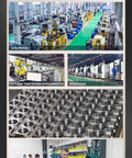 Automated production workshop with machinery and workers in a factory setting for manufacturing tool holders and components.