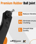 Premium rubber ball joint for suspension kit, reduces vibration, eliminates clunking, ensures smooth ride quality