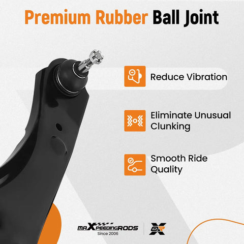 Premium rubber ball joint for suspension kit, reduces vibration, eliminates clunking, ensures smooth ride quality