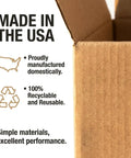 Medium Moving Boxes 18 By 14 By 12 Inches, 10 Pack With Packaging Tape, eco-friendly, Made in USA details, recyclable cardboard