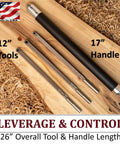 Carbide Wood Lathe Tools Kit For Easy Turning Hollower Rougher And Detailer With A Comfortable Foam Grip Handle 26 Inch Overall