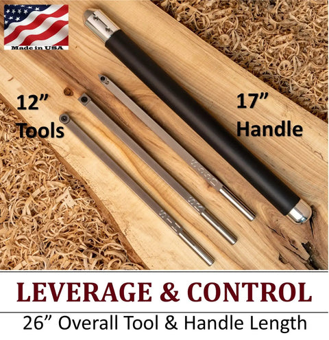 Carbide Wood Lathe Tools Kit For Easy Turning Hollower Rougher And Detailer With A Comfortable Foam Grip Handle 26 Inch Overall