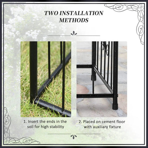 Outdoor Garden Arbor Arch Gate With Trellis Sides For Climbing Plants And Grape Vines Ideal Wedding Ceremony Decor Locking Doors