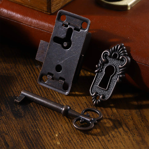 Two Pack Toggle Latch Cabinet Lock Kit With Keys For Vintage Furniture Cupboard Drawer Surface Mount Hardware Jewelry Box