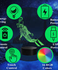 Scuba Night Light 3D Illusion Lamp With Remote 16 RGB Colors 4 Flash Modes Dimmable And Timer Totally Awesome Diving Gear Decor