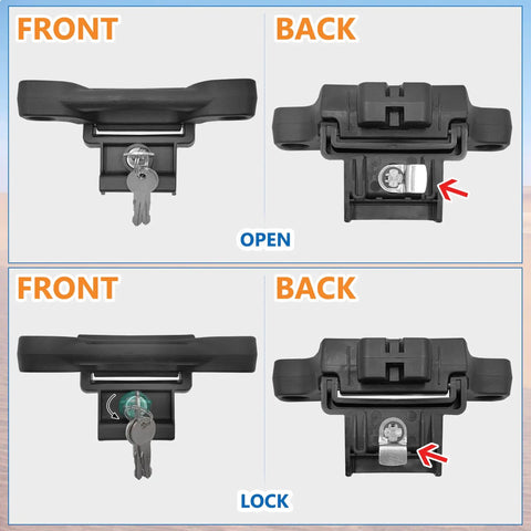 Ford F150 F250 F350 Bed Tie Down Anchors Kit, 4 Pack Replacement Tie Downs With Keys, Easy Slide In, No Tools Needed, Removable Bed Cleats