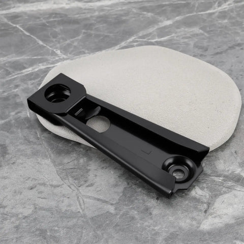 Four Pack Recliner Back Clip Brackets KD Clip For Outdoor And Indoor Lounge Chairs Black 12.7x4.5x3.2 Cm on stone surface