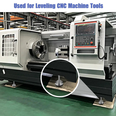 Heavy Duty Adjustable Leveling Feet With 2.36 Inch Diameter Base And M12 Thread Anti Slip Rubber Foot Supports Up To 5280 Lb For Workbenches Machines And Cabinets used on CNC machine