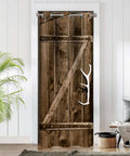 Rustic Barn Wood Door Curtains For Doorways With Grommets And Thermal Insulation Cozy Privacy Blackout Curtain in living room